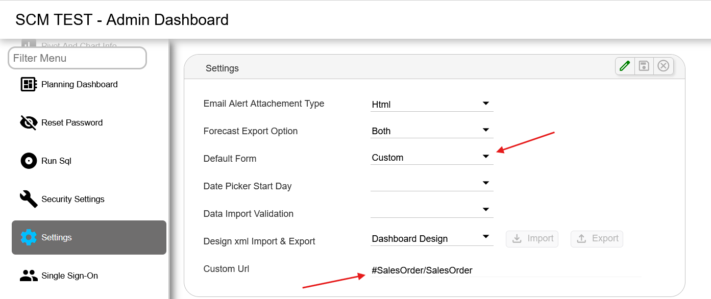 How to set a Built-in or Custom Screen as the startup screen - Planvisage
